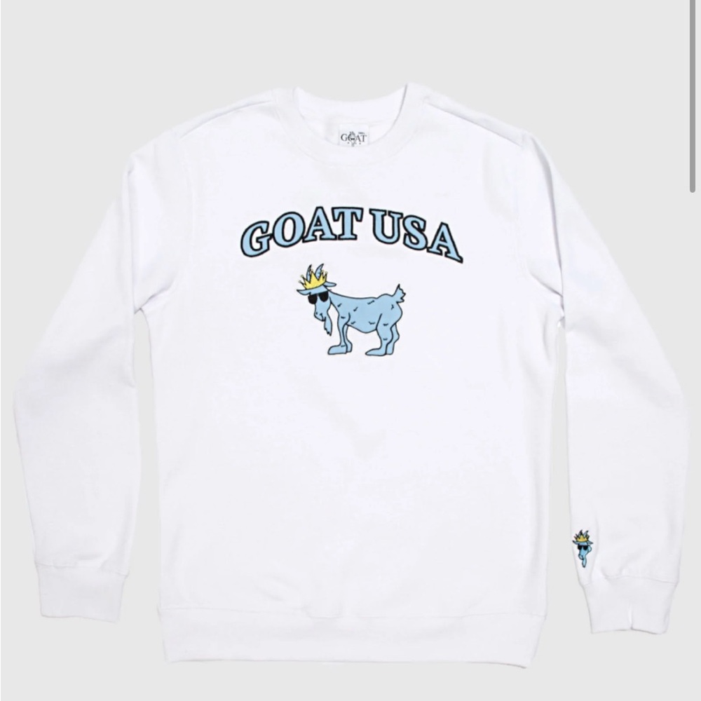 GOAT USA White Crewneck Sweatshirt